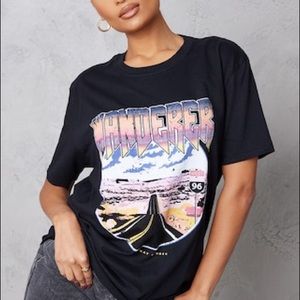Pretty Little‎ Thing Wanderer Oversized T-Shirt Black Small